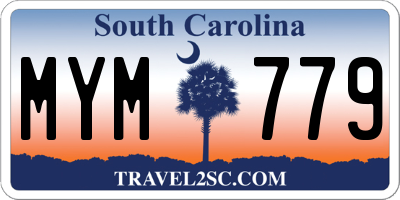 SC license plate MYM779