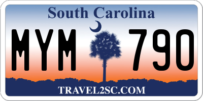 SC license plate MYM790