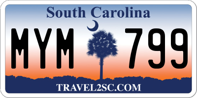 SC license plate MYM799