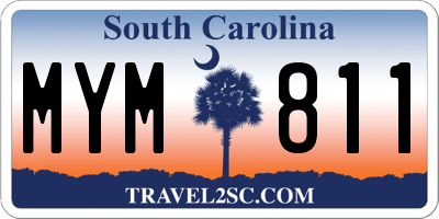 SC license plate MYM811