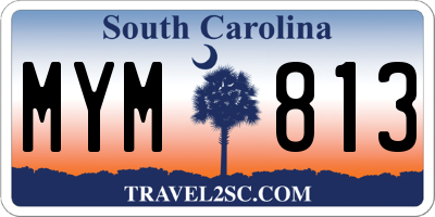 SC license plate MYM813