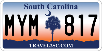 SC license plate MYM817