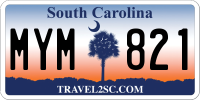 SC license plate MYM821