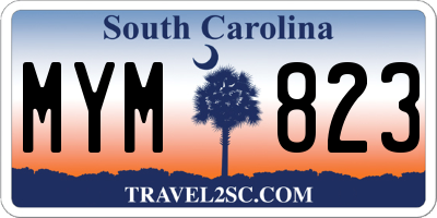 SC license plate MYM823