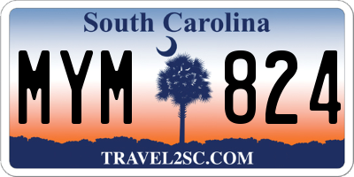 SC license plate MYM824