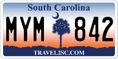 SC license plate MYM842