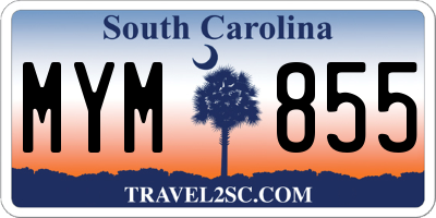 SC license plate MYM855