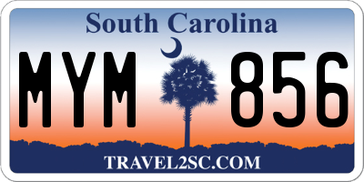 SC license plate MYM856