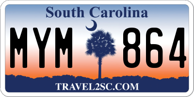 SC license plate MYM864