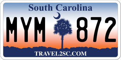 SC license plate MYM872