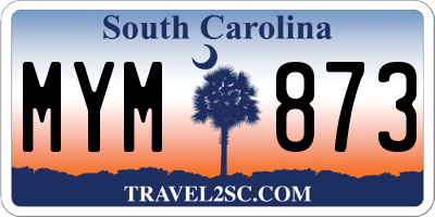 SC license plate MYM873