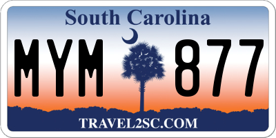 SC license plate MYM877