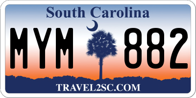 SC license plate MYM882