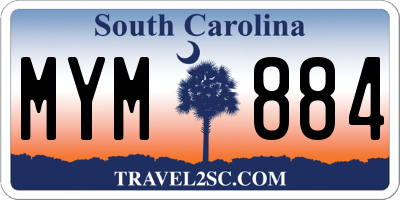 SC license plate MYM884