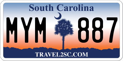 SC license plate MYM887
