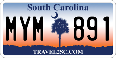 SC license plate MYM891