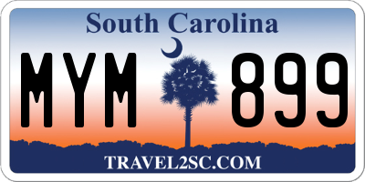 SC license plate MYM899