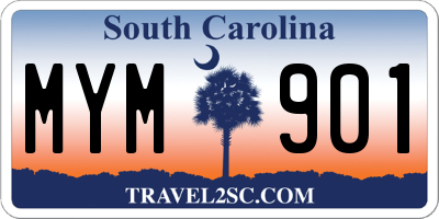 SC license plate MYM901
