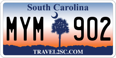 SC license plate MYM902