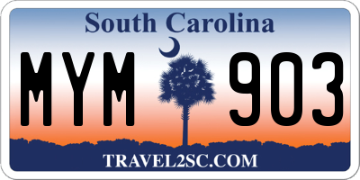 SC license plate MYM903