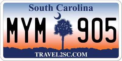 SC license plate MYM905