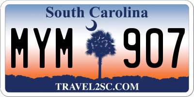 SC license plate MYM907
