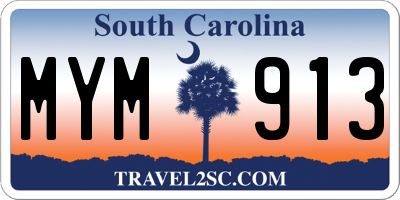 SC license plate MYM913