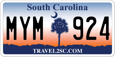 SC license plate MYM924