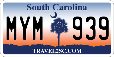 SC license plate MYM939