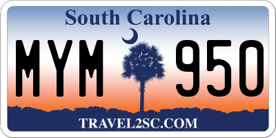 SC license plate MYM950
