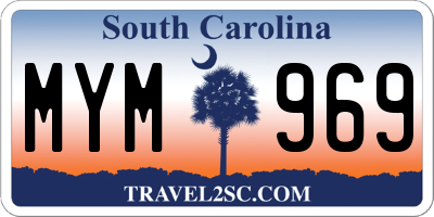 SC license plate MYM969