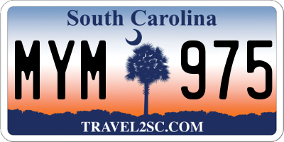 SC license plate MYM975