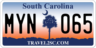 SC license plate MYN065
