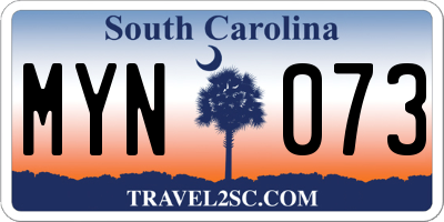 SC license plate MYN073