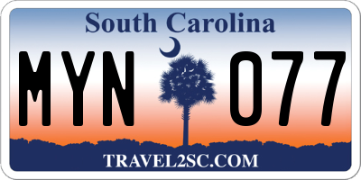 SC license plate MYN077