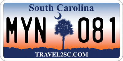 SC license plate MYN081