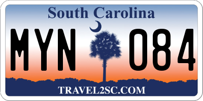 SC license plate MYN084