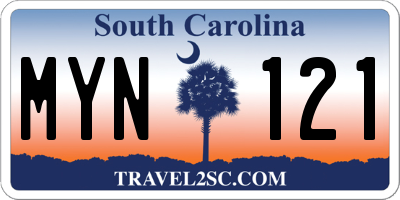SC license plate MYN121