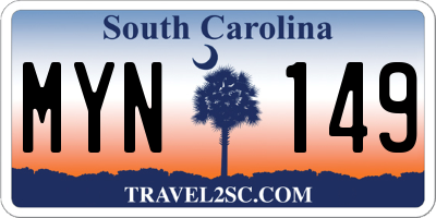 SC license plate MYN149