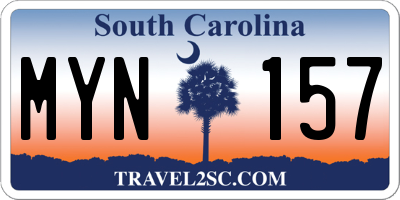 SC license plate MYN157