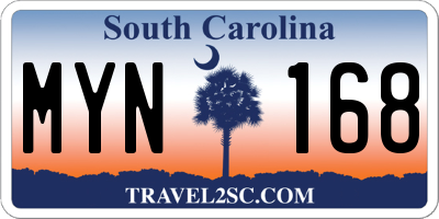 SC license plate MYN168