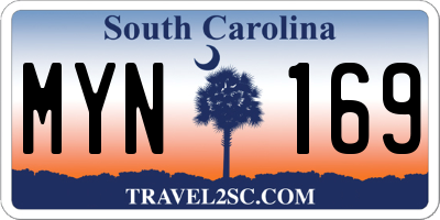 SC license plate MYN169