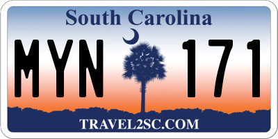 SC license plate MYN171