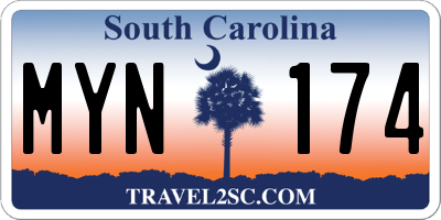SC license plate MYN174