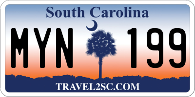 SC license plate MYN199