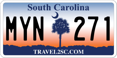 SC license plate MYN271