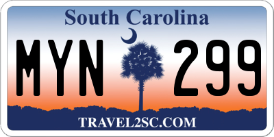 SC license plate MYN299
