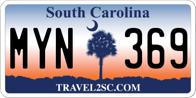 SC license plate MYN369