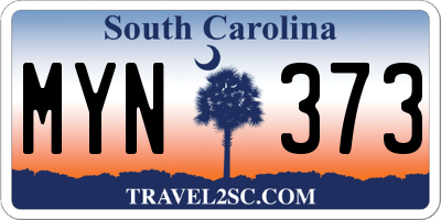 SC license plate MYN373
