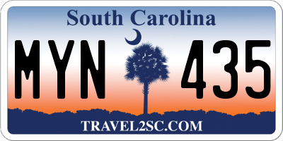 SC license plate MYN435